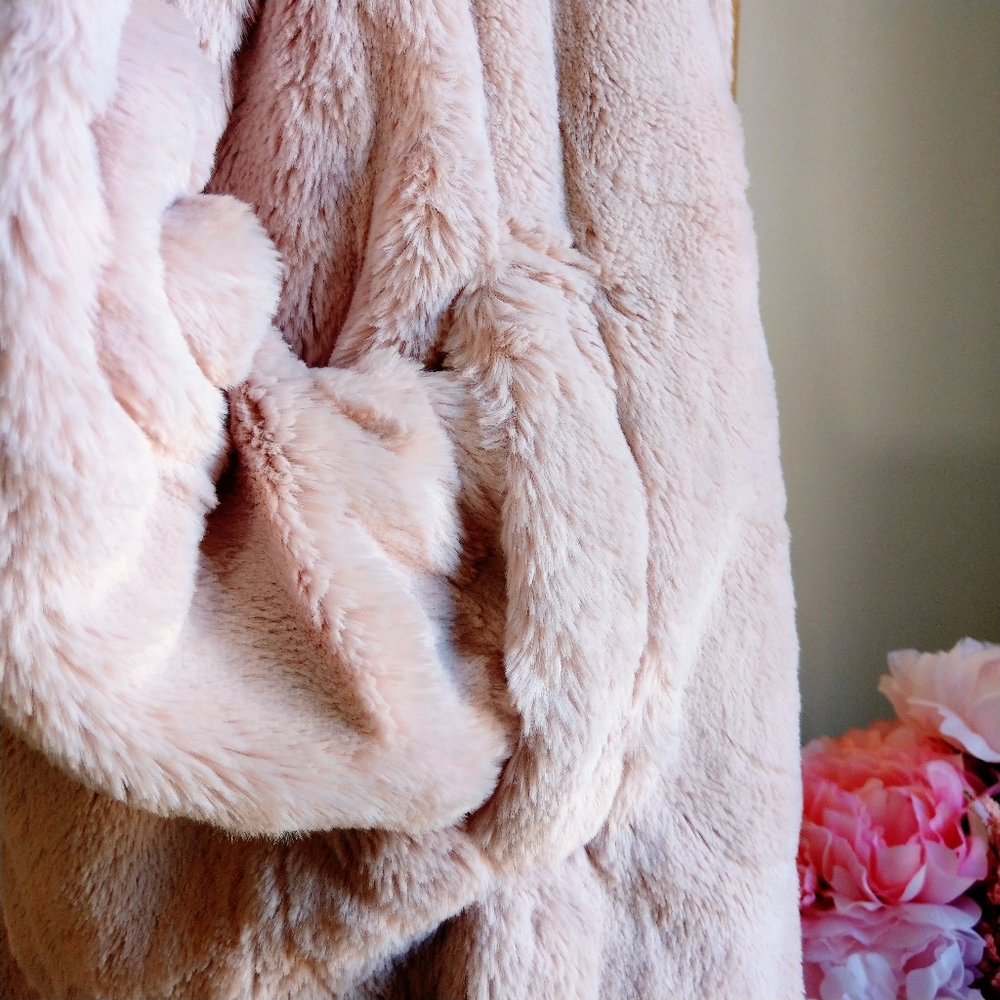 💥LAST 1💥NWT LUCKY BRAND BLUSH PINK TEDDY COAT - Picture 4 of 7